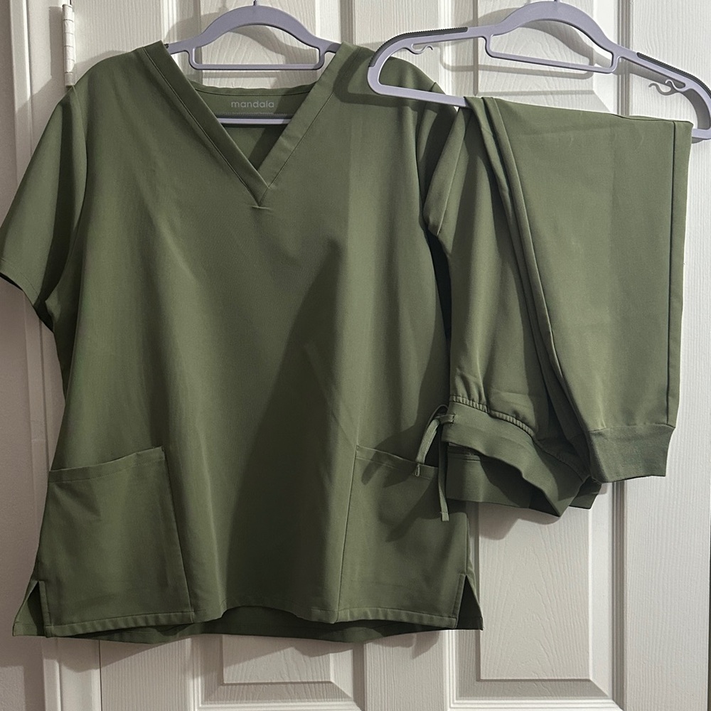 Mandala Olive Green Women's Blouse